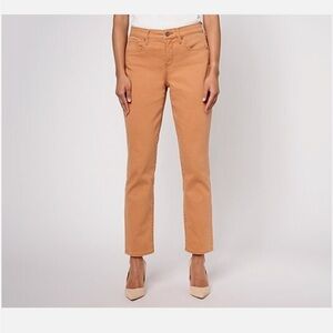 NYDJ Margot Girlfriend Jeans- Rust Brown-Petite 14-NWT-A618013